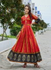 Maroon Colour Rayon Print Gown Collection Wholesale Clothing Suppliers In India Aaradhna 2032